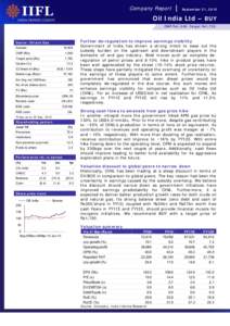 Company Report  September 21, 2010 Oil India Ltd – BUY CMP Rs1,546, Target Rs1,750