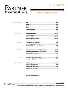 Partner Marketing & Sales DEMOGRAPHICS