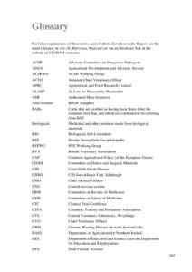 Glossary For fuller explanations of these terms, and of others elsewhere in the Report, see the main Glossary in vol. 16: Reference Material (or via an electronic link in the website or CD-ROM versions). ACDP ADAS