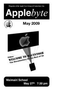 Magazine of the Apple User Group of Canterbury Inc.  Applebyte May[removed]Waimairi School