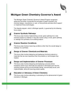 Michigan Green Chemistry GreenUp Conference Program