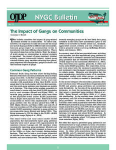 The Impact of Gangs on Communities (NYGC Bulletin, August 2006)