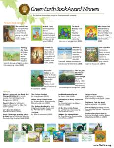 The Nature Generation: Inspiring Environmental Stewards  Picture Book Winners The Family Tree by David McPhail A boy and his