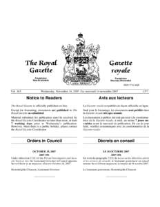 The Royal Gazette Gazette royale