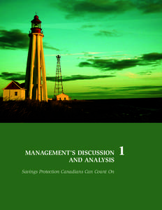 MANAGEMENT’S DISCUSSION AND ANALYSIS Savings Protection Canadians Can Count On 1