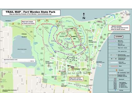 TRAIL MAP - Fort Worden State Park Map provided by Friends of Fort Worden (www.fwfriends.org) North Beach  *