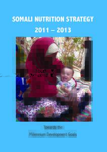 SOMALI NUTRITION STRATEGY 2011 – 2013 Towards the Millennium Development Goals