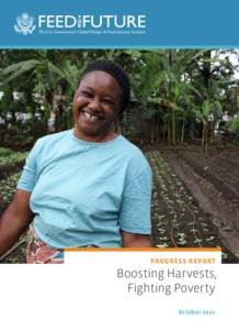  Progress Report  Boosting Harvests, Fighting Poverty October 2012