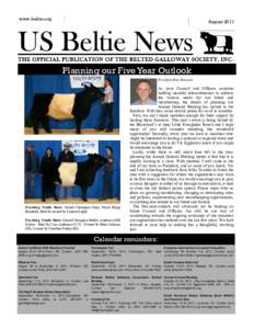 www.beltie.org  August 2011 US Beltie News