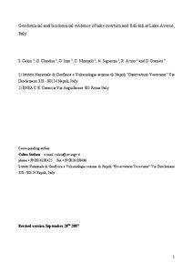 Geochemical and biochemical evidence of lake overturn and fish-kill at Lake Averno, Italy.