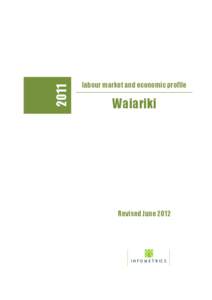 2011  labour market and economic profile Waiariki