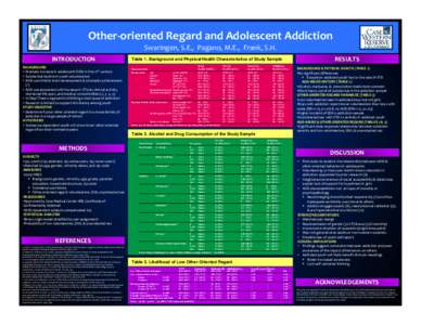 Other-oriented Regard and Adolescent Addiction