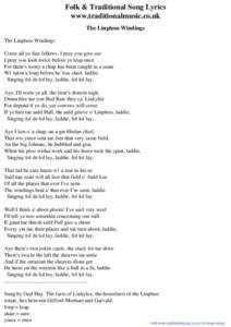 Folk & Traditional Song Lyrics - The Linplum Windings