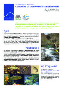 1ère Rencontres régionales  canyonisme et environnement en rhône-alpes[removed]octobre 2014 sud grésivaudan (isère)