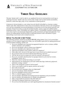 TIMBER  SALE  GUIDELINES The term 