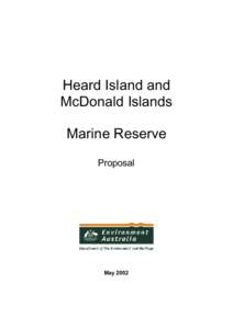 Heard Island and McDonald Islands Marine Reserve Proposal - May 2002