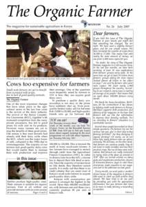 The magazine for sustainable agriculture in Kenya  Many farmers lack good quality dairy cows to increase milk production Nr. 26