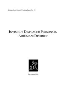 Invisibly Displaced Persons in Adjumani District