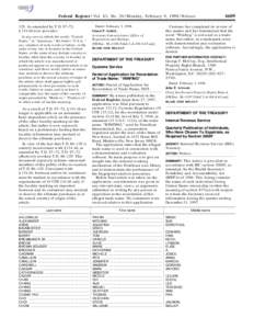 Federal Register / Vol. 63, No[removed]Monday, February 9, [removed]Notices 129. As amended by T.D. 97–72, § [removed]now provides: In any case in which the words ‘‘United States,’’ or ‘‘American,’’ the lett