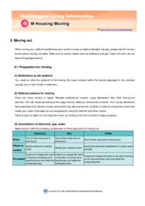 Multilingual Living Information M Housing/Moving Back to the top of M Housing/Moving residence  6 Moving out