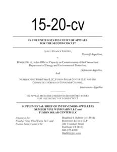 15-20-cv IN THE UNITED STATES COURT OF APPEALS FOR THE SECOND CIRCUIT ALLCO FINANCE LIMITED,  Plaintiff-Appellant,