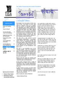 The Indian Stammering Association Newsletter  03 May 2011