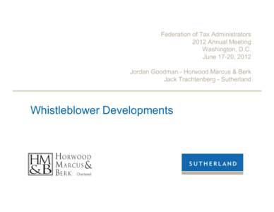 whistleblower developments