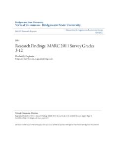 Bridgewater State University  Virtual Commons - Bridgewater State University MARC Research Reports  Massachusetts Aggression Reduction Center