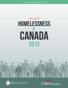 A HOMELESS HUB RESEARCH PAPER  THE STATE OF