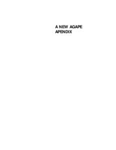 A NEW AGAPE  A NEW AGAPE APENDIX  THE RESOURCE BINDER