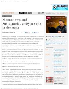 The South Jersey Sun - Moorestown and Sustainable Jersey are one in the same