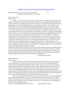 Southern Campaign American Revolution Pension Statements & Rosters Pension Application of James Coatney (Courtney) S3203 Transcribed and annotated by C. Leon Harris VA