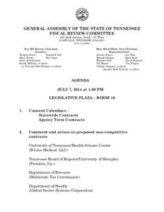 GENERAL ASSEMBLY OF THE STATE OF TENNESSEE FISCAL REVIEW COMMITTEE 320 Sixth Avenue, North – 8th Floor NASHVILLE, TENNESSEE[removed][removed]Sen. Bill Ketron, Chairman