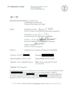 Mine Safety and Health Administration (MSHA) - Non-chargeable Mine Death Report (Metal/Nonmetal) - Norris Asphalt Paving Co. - Norris Aggregates products Co. - Plant #83