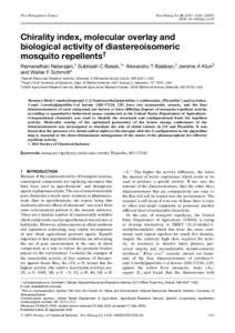 Pest Management Science  Pest Manag Sci 61:1193–[removed]DOI: [removed]ps[removed]Chirality index, molecular overlay and