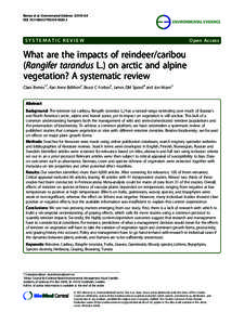 What are the impacts of reindeer/caribou (Rangifer tarandus L.) on arctic and alpine vegetation? A systematic review