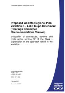 Microsoft Word - EWDOCS_n1093829_v9_PWRP_-_Variation_No_5__Lake_Taupo_Catchment__-_s32_Analysis__Committee_Recommendations_