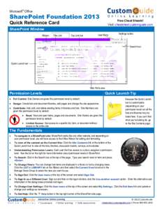 Microsoft Word - SharePoint Foundation 2013 QRC mp.doc