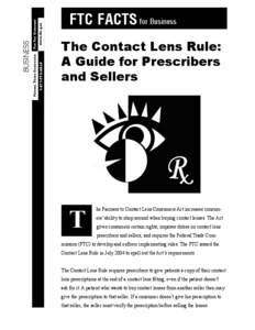 The Contact Lens Rule: A Guide for Prescribers and Sellers