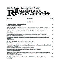 Global Journal of  Research Business  VOLUME 8