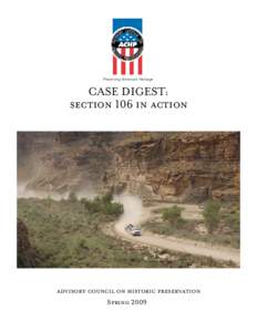 Preserving America’s Heritage  CASE DIGEST: section 106 in action  advisory council on historic preservation