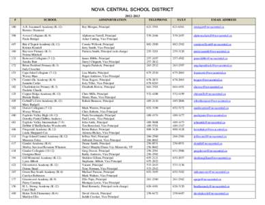 NOVA CENTRAL SCHOOL DISTRICT[removed] # SCHOOL