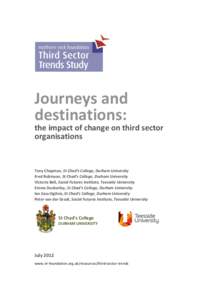 Journeys and destinations: the impact of change on third sector organisations