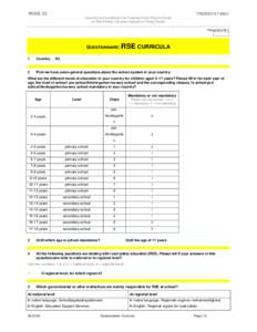 ROSE 25  TREN/E3[removed]Inventory and compiling of an European Good Practice Guide on Road Safety Education targeted at Young People Please don’t fill in