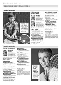 C6 SUNDAY, JULY 7, [removed]THE ENQUIRER  OHIO SPRING PREPS ALL-STARS TENNIS DIVISION I