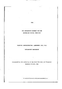 1994  THE LEGISLATIVE ASSEMBLY FOR THE AUSTRALIAN CAPITAL TERRITORY  TAXATION (ADMINISTRATION) (AMENDMENT) BILL 1994