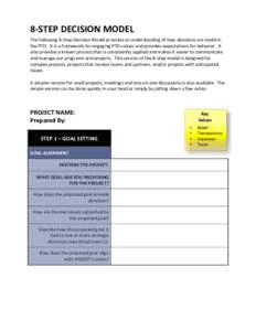 Washington Public Transportation Plan 8-Step Decision Model Council