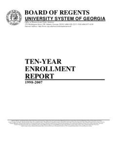 Association of Public and Land-Grant Universities / Atlanta metropolitan area / Bainbridge College / Darton College / East Georgia College / Technical College System of Georgia / Student Advisory Council / Geography of Georgia / Georgia / University System of Georgia