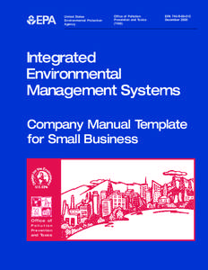 Integrated Environmental Management Systems: Company Manual Template for Small Business