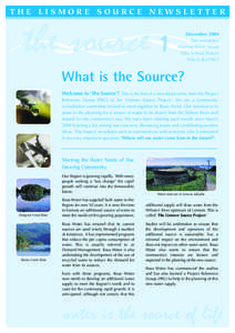 THE LISMORE SOURCE NEWSLETTER  the source 1